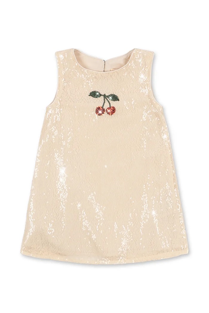 Konges Sløjd sukienka ARIES SEQUIN DRESS GRS beżowy KS105263.PPY2