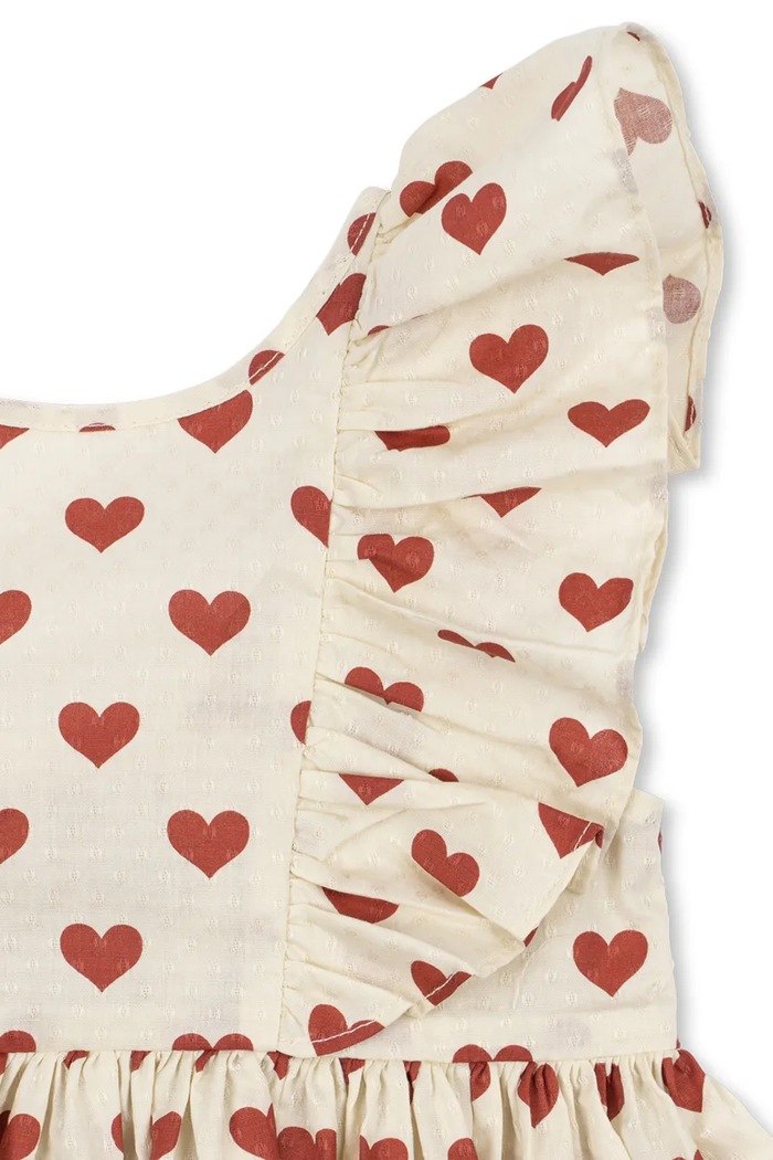 Konges Sløjd pamut ruha CIANNA BOW DRESS GOTS KS105314.PPY2 rózsaszín