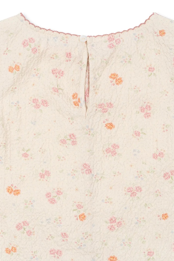 Konges Sløjd sukienka letnia z bawełny ELIN DRESS GOTS beżowy KS105336.PPY2