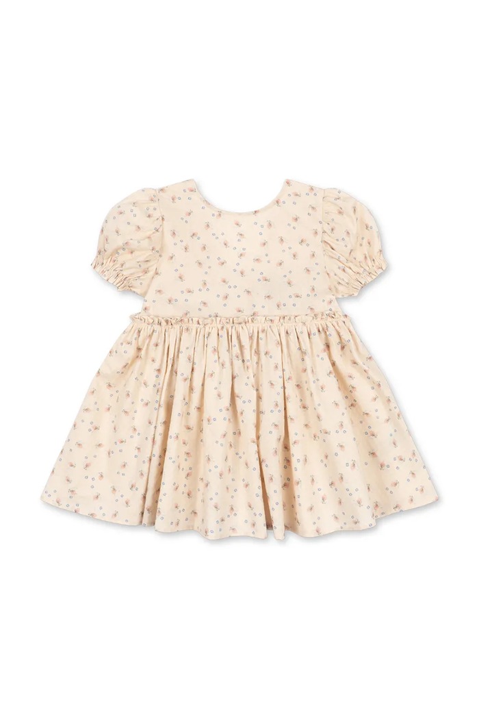 Konges Sløjd šaty EVIA BOW DRESS GOTS KS105365.PPY2 béžová SS26