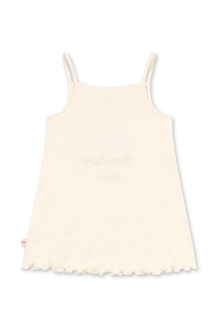 Konges Sløjd sukienka bawełniana FAMO STRAP DRESS GOTS KS105366.PPY2 beżowy SS26