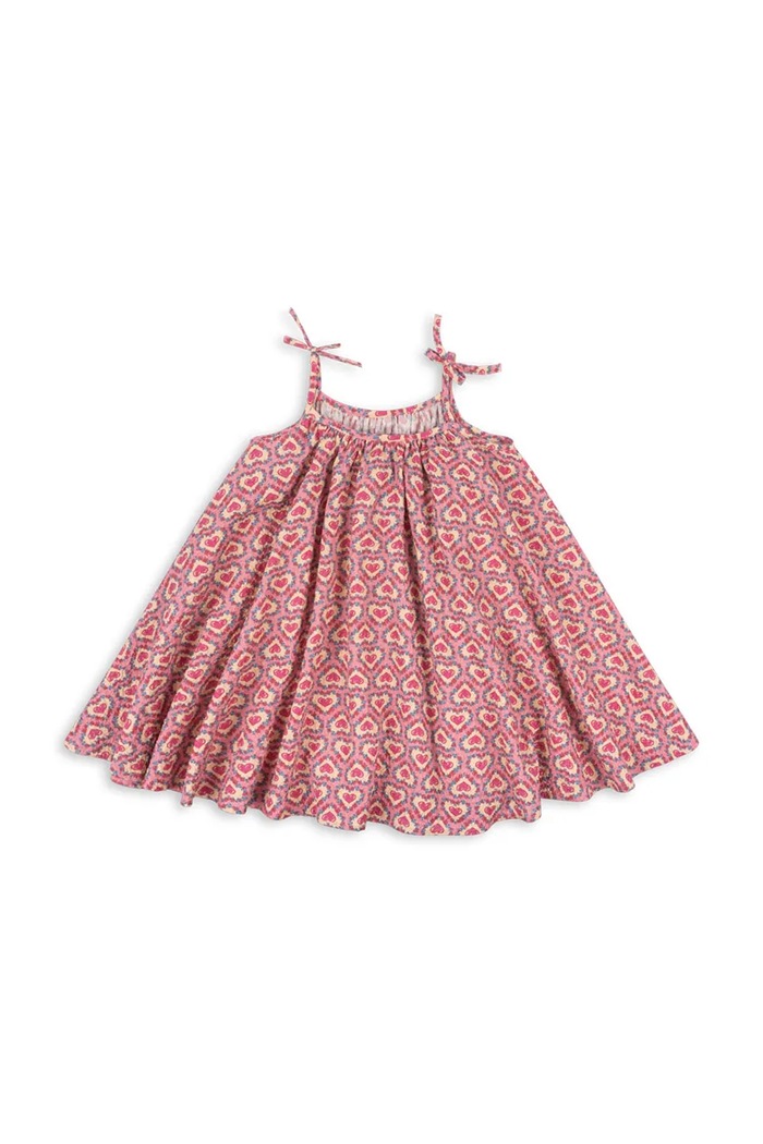 Konges Sløjd sukienka letnia z bawełną VIVIAN STRAP DRESS GOTS KS105582.PPY2 różowy SS26