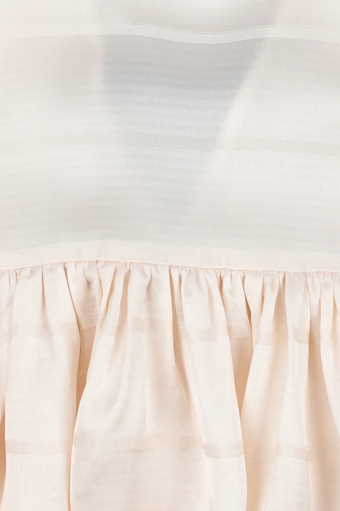 Konges Sløjd sukienka rozkloszowana z wiskozą LIVIA DRESS KS105600.PPY2 biały