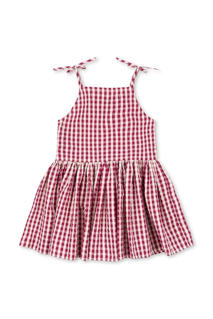 Dziewczynka Konges Sløjd sukienka bawełniana ISOTTA DRESS GOTS KS105603.PPY2 różowy