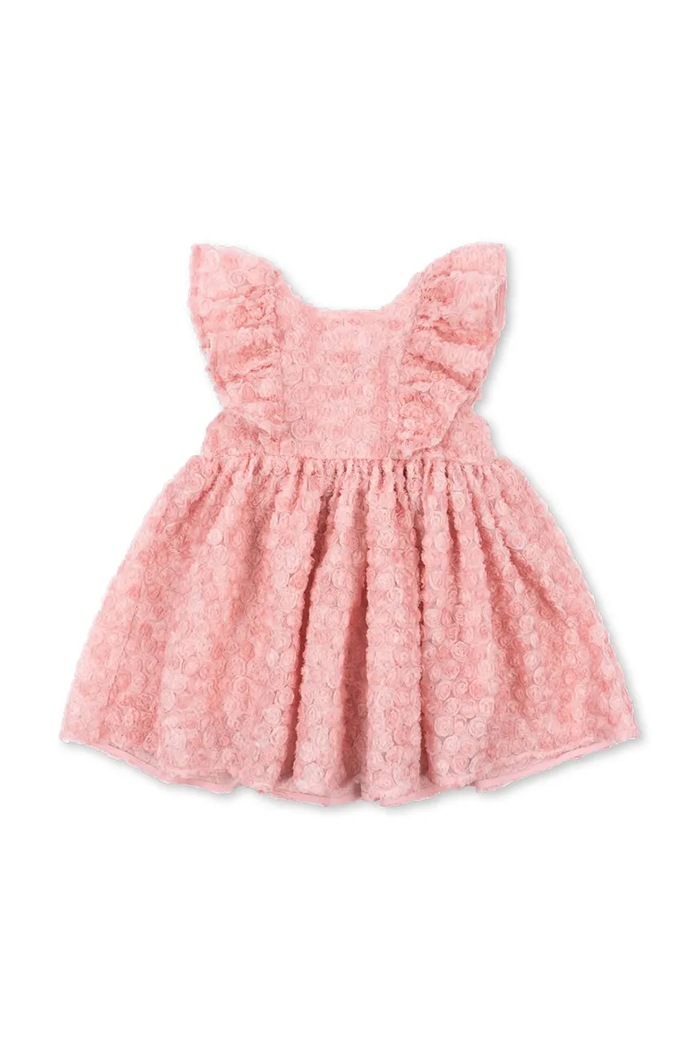 Konges Sløjd sukienka ALLY FLOWER DRESS KS105624.PPY2 różowy SS26