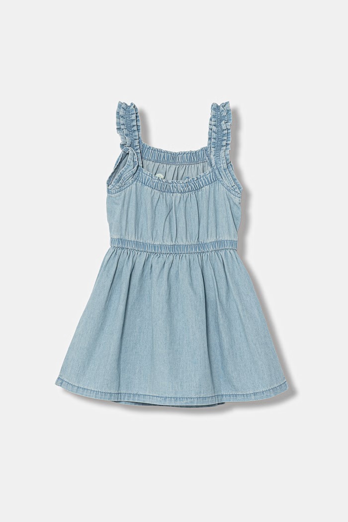 United Colors of Benetton sukienka rozkloszowana jeansowa 4DHJGV02W.P.seasonal niebieski SS26