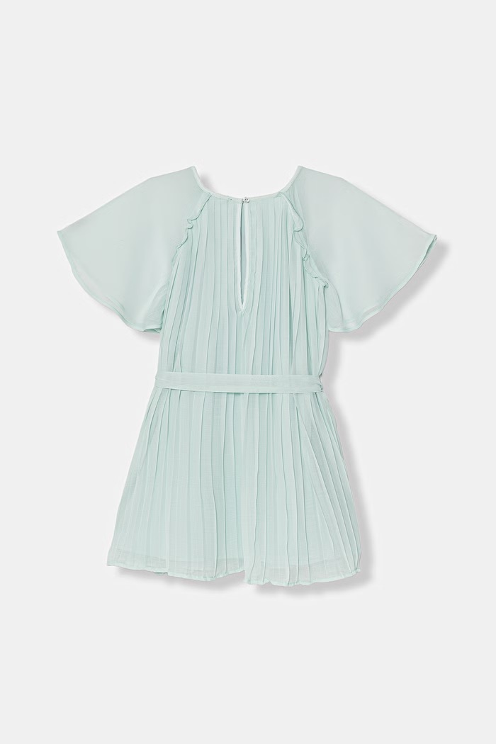 United Colors of Benetton sukienka plisowana 41EXCV03R.G.Stagionale zielony SS26