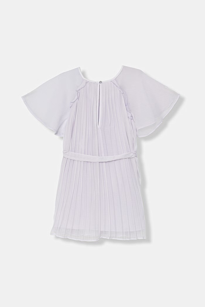 United Colors of Benetton sukienka plisowana 41EXCV03R.G.Stagionale fioletowy SS26
