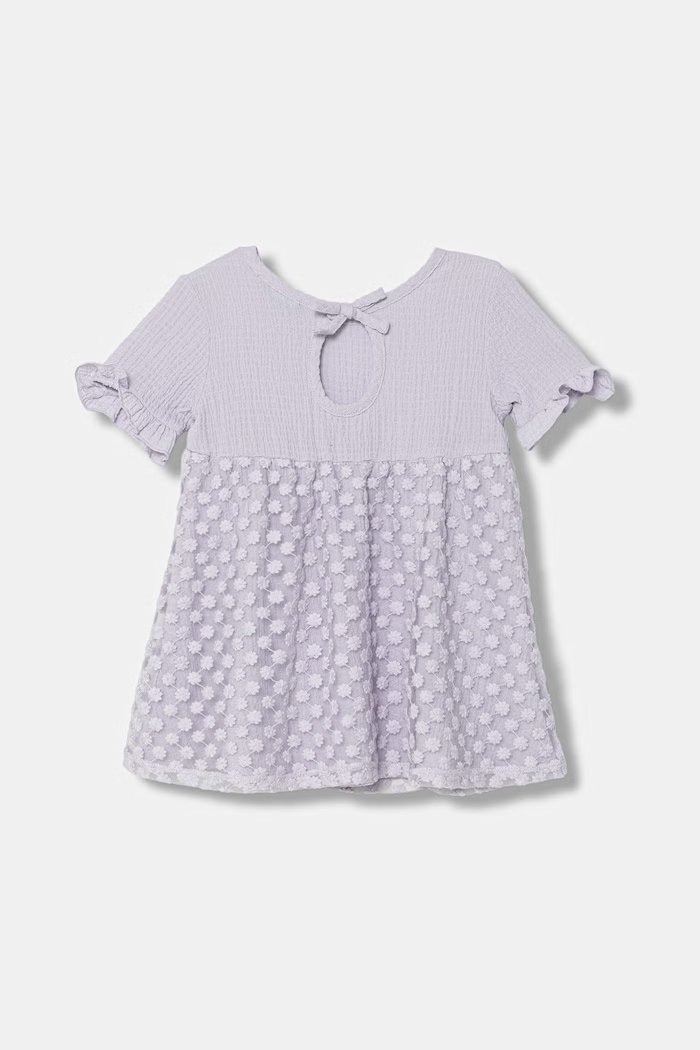 United Colors of Benetton рокля с вискоза 41PTGV02Q.P.Stagionale виолетов SS26