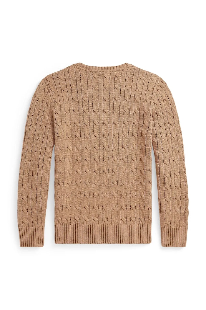 Детски памучен пуловер Polo Ralph Lauren 323702674504 бежов SS26
