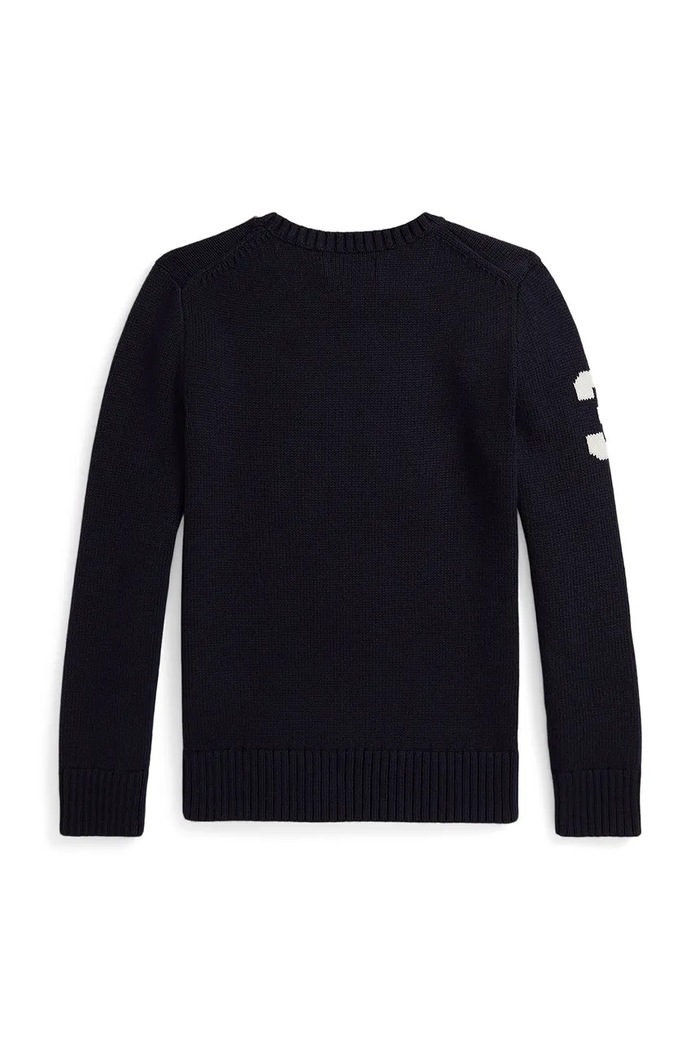 Παιδικό βαμβακερό πουλόβερ Polo Ralph Lauren 323A95620001 σκούρο μπλε SS26