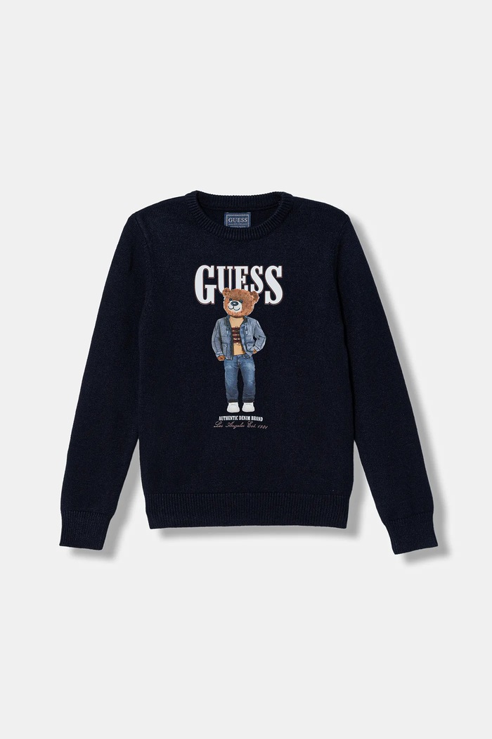 Dětský svetr Guess středně silná námořnická modř N6RR01.Z2ZK2.PPY2
