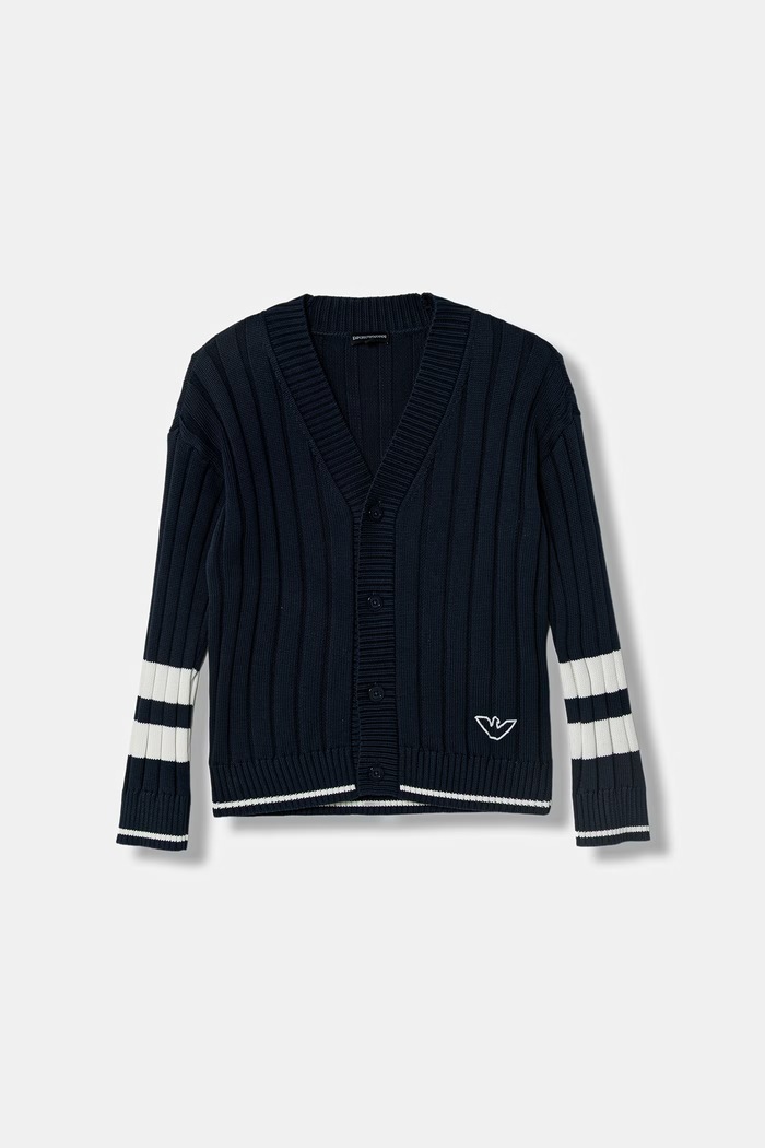 Emporio Armani kardigán detský bavlnený tmavomodrá EB001241.AF23416