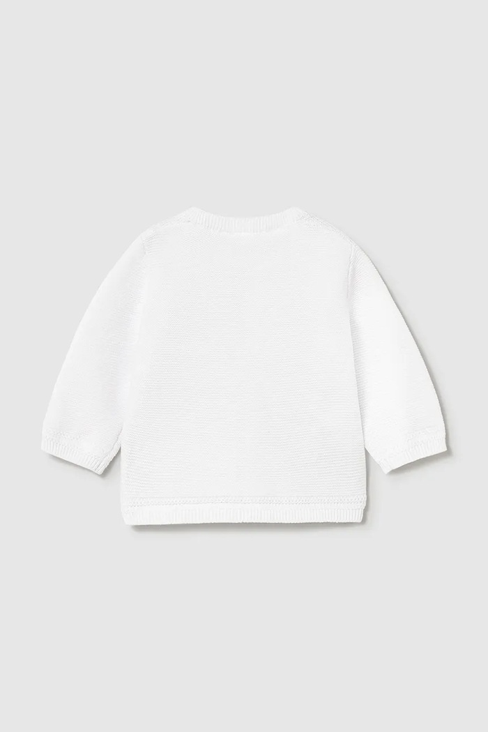 Дитячий бавовняний кардиган Mayoral Newborn 1303.1B.Newborn.PPY2 білий SS26