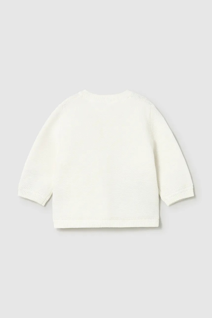 Дитячий бавовняний кардиган Mayoral Newborn 1303.1B.Newborn.PPY2 бежевий SS26