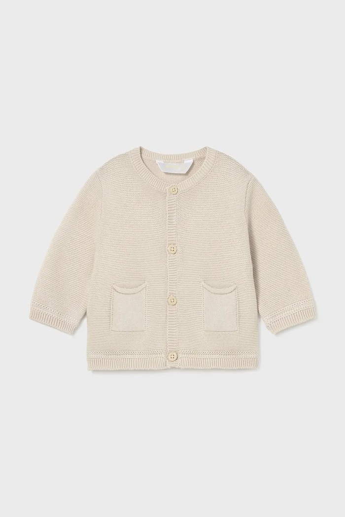 Дитячий бавовняний кардиган Mayoral Newborn бавовна бежевий 1303.1B.Newborn.PPY2