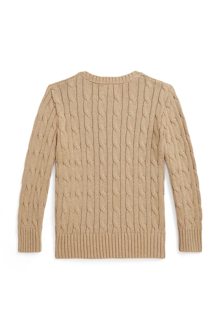 Detský bavlnený sveter Polo Ralph Lauren 322702674517 hnedá SS26