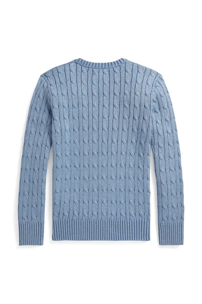 Detský bavlnený sveter Polo Ralph Lauren 323702674507 modrá SS26