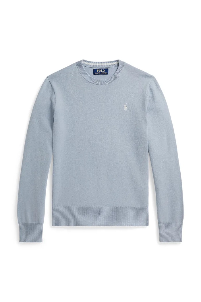 Παιδικό βαμβακερό πουλόβερ Polo Ralph Lauren βαμβάκι μπλε 323799887500