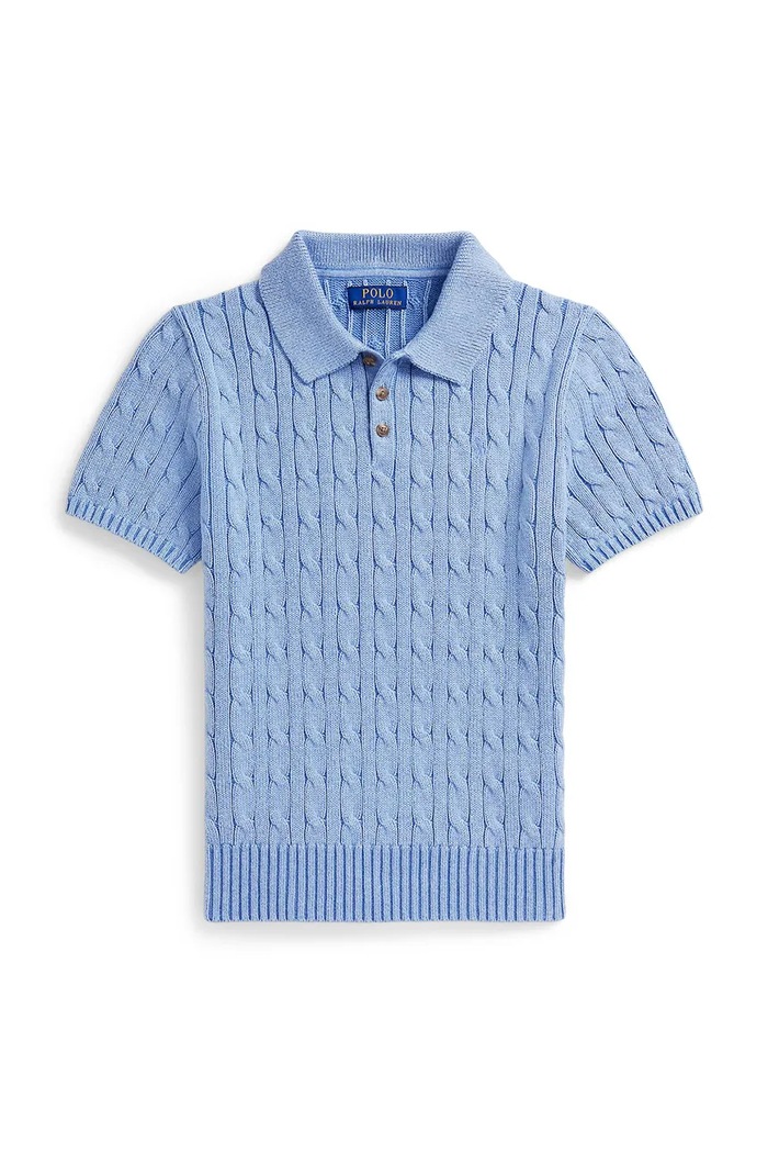 Detský bavlnený sveter Polo Ralph Lauren 323962923503 modrá SS26