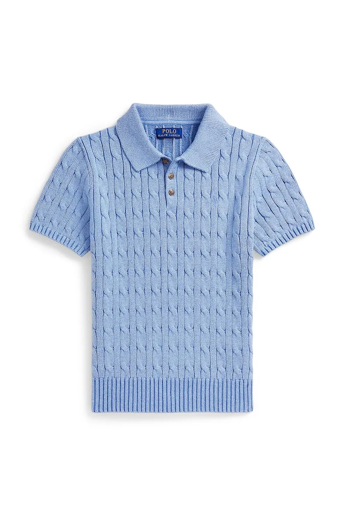 Detský bavlnený sveter Polo Ralph Lauren 323962923503 modrá SS26
