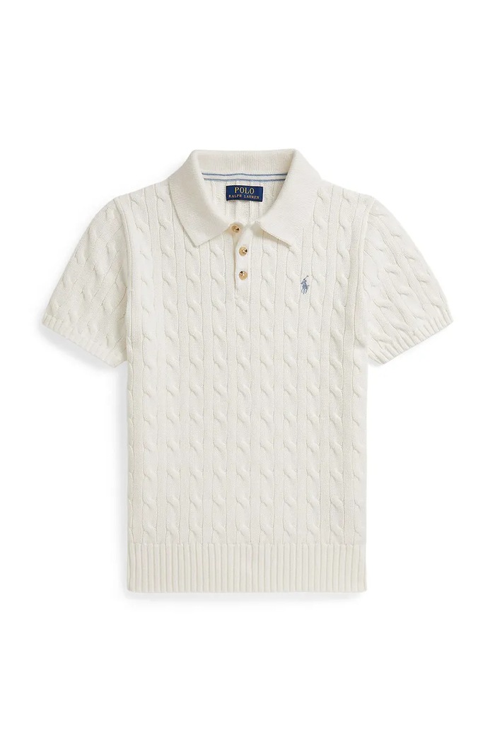 Polo Ralph Lauren pulover pentru copii din bumbac alb 323962923504