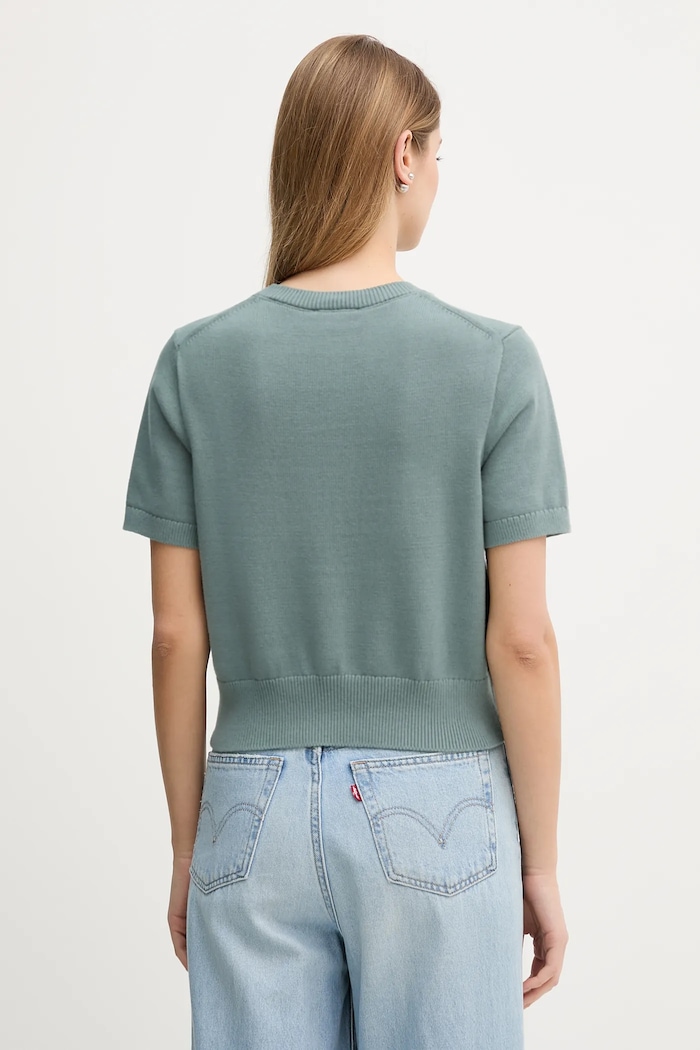 Дрехи Памучна тениска Calvin Klein Jeans LV044E306G тюркоазен
