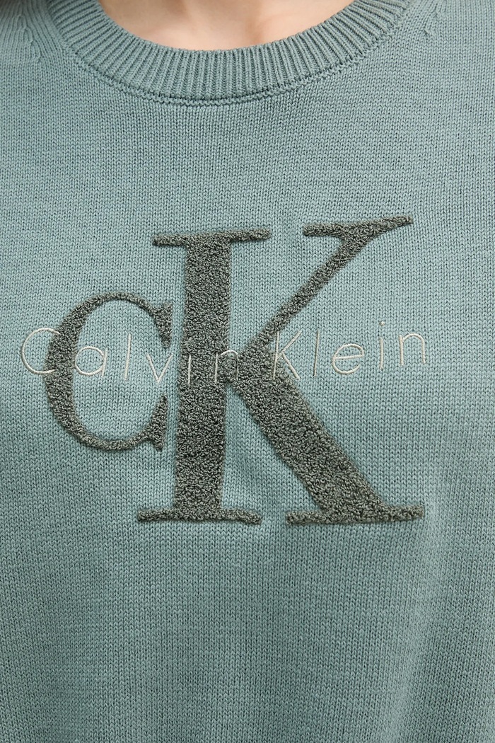 Памучна тениска Calvin Klein Jeans LV044E306G тюркоазен