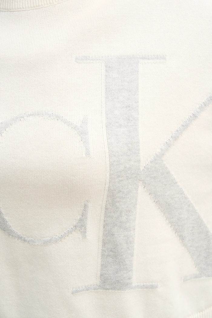 Calvin Klein Jeans pamut pulóver LV047E304G bézs