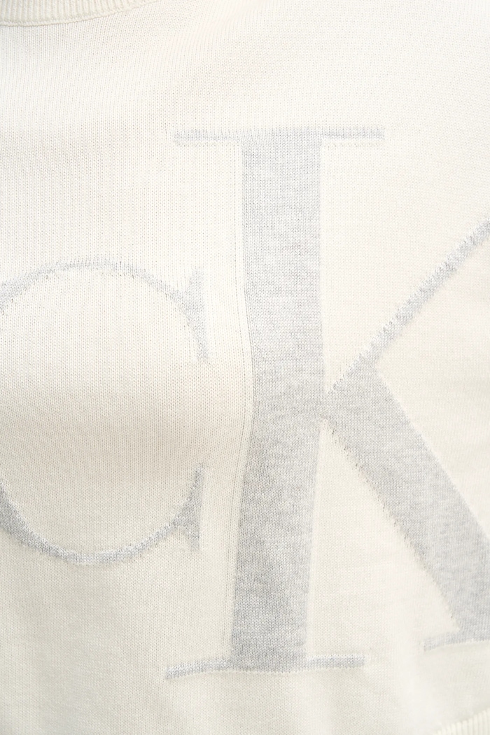 Calvin Klein Jeans pamut pulóver LV047E304G bézs