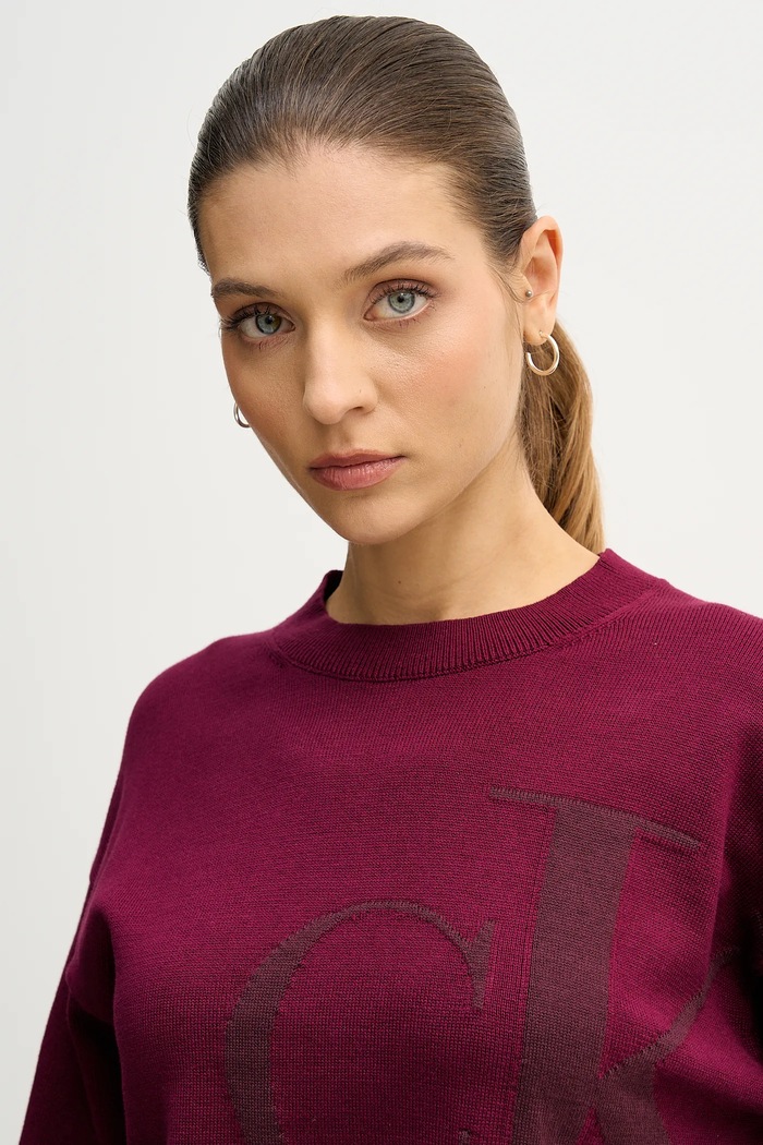 Calvin Klein Jeans pamut pulóver rózsaszín LV047E304G