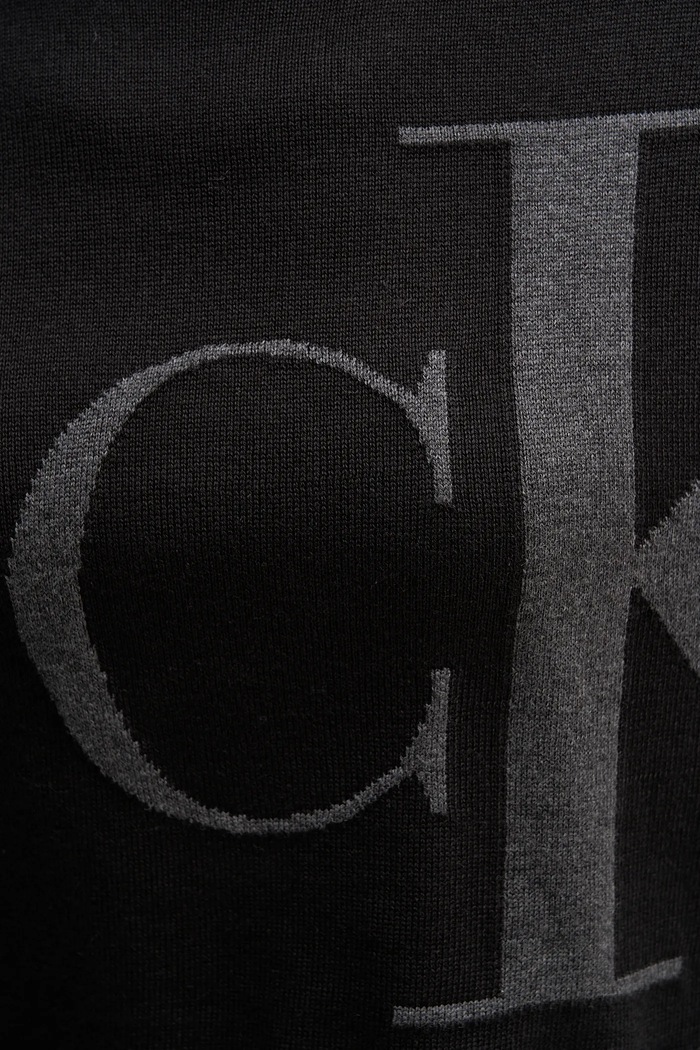 Calvin Klein Jeans pamut pulóver LV047E304G fekete