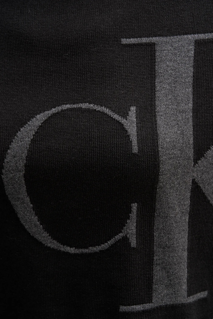 Calvin Klein Jeans pamut pulóver LV047E304G fekete