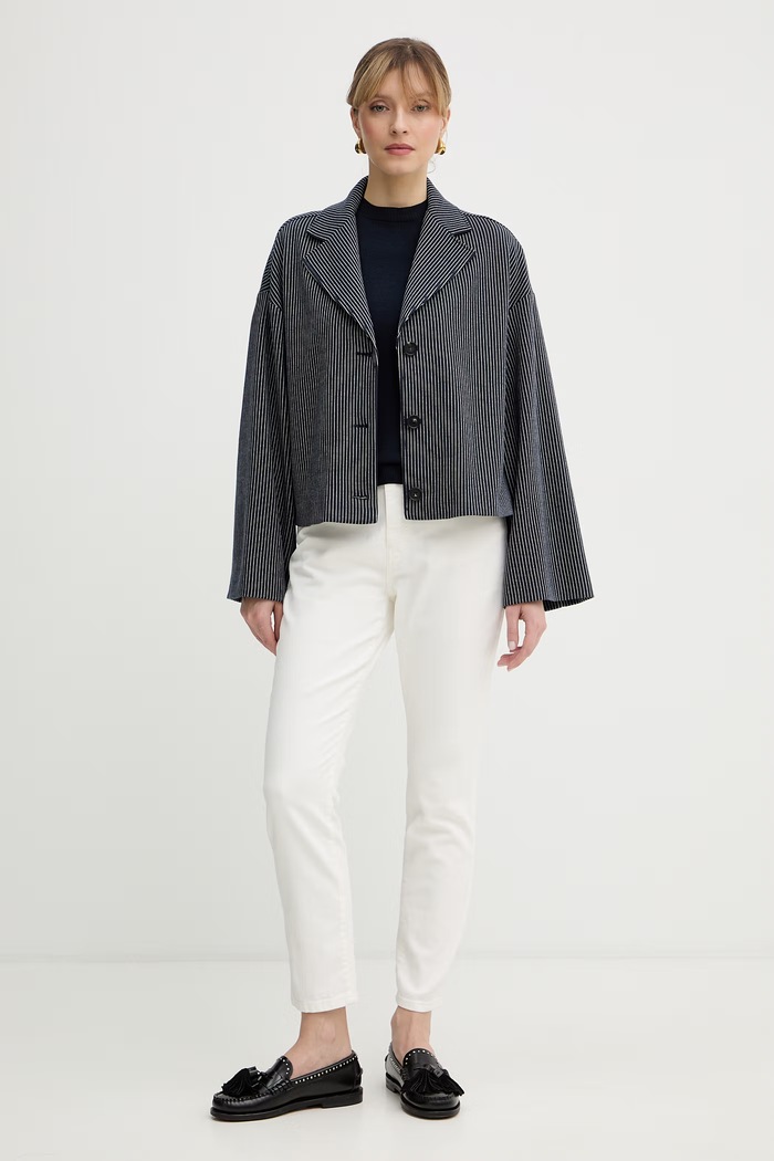 Vlnený sveter Weekend Max Mara VENTO 2615361021600 tmavomodrá SS26