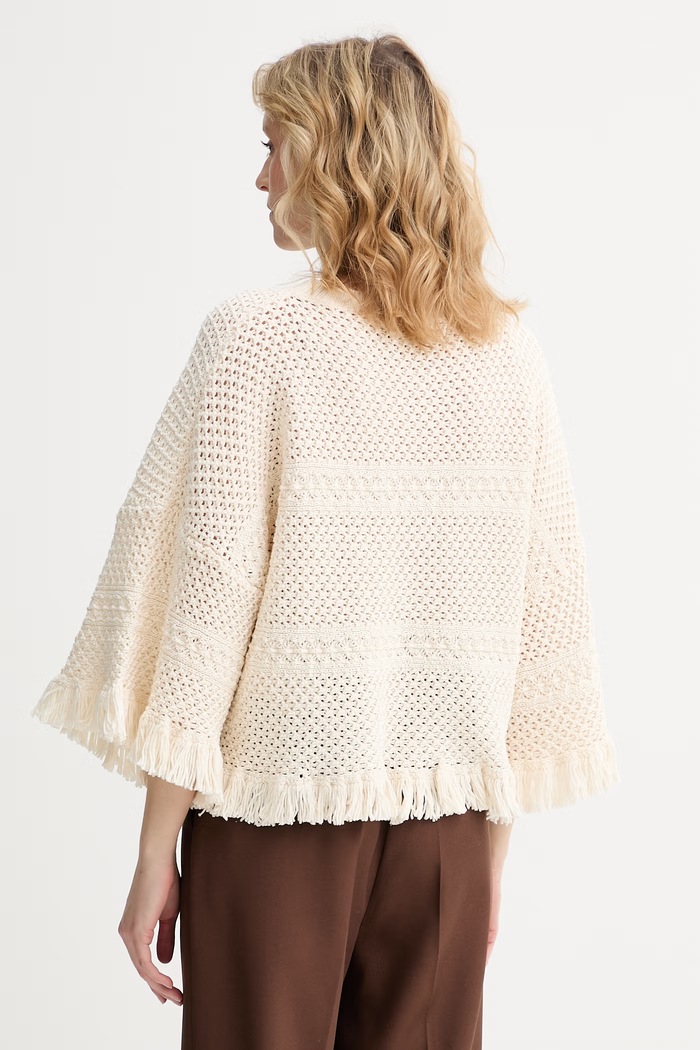 Oblečenie Weekend Max Mara sveter dámsky bavlnený PALATO 2615361092600 béžová
