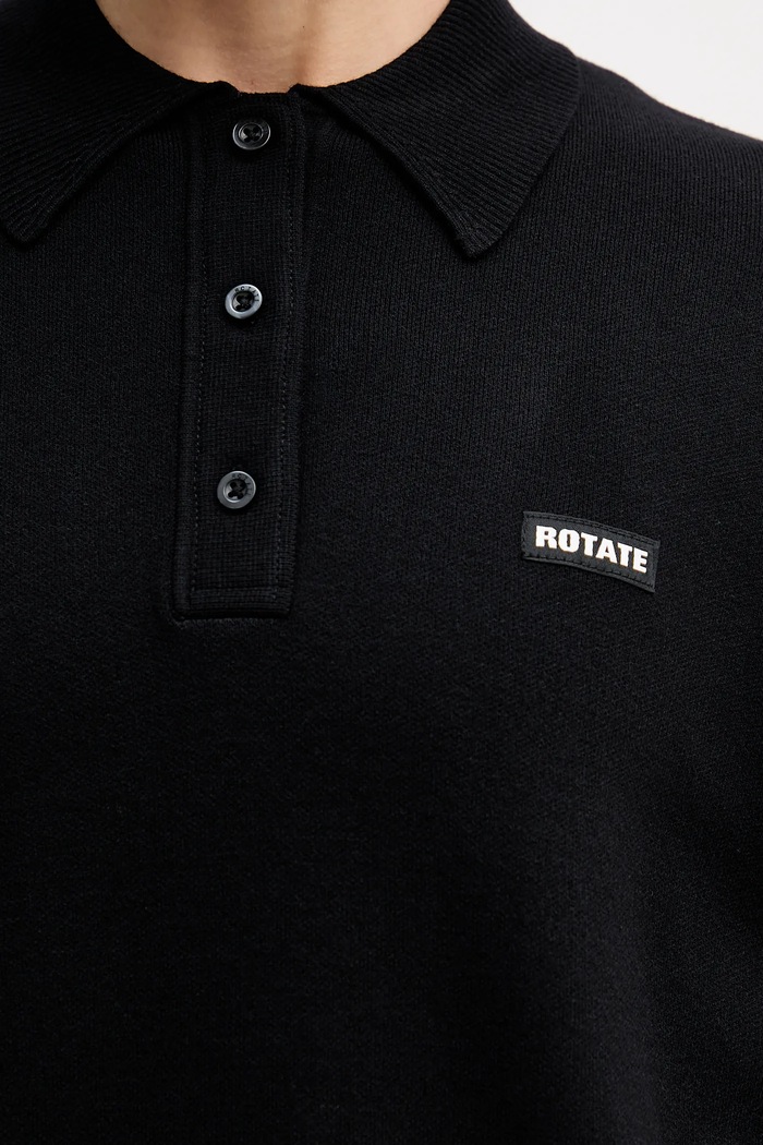 Rotate sweter z dodatkiem wełny 115137100 czarny
