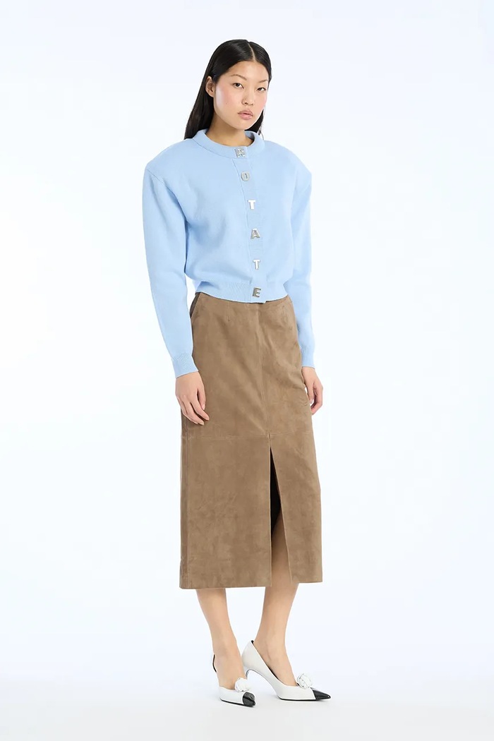 Rotate cardigan con aggiunta di cachemire 1138541321 blu SS26