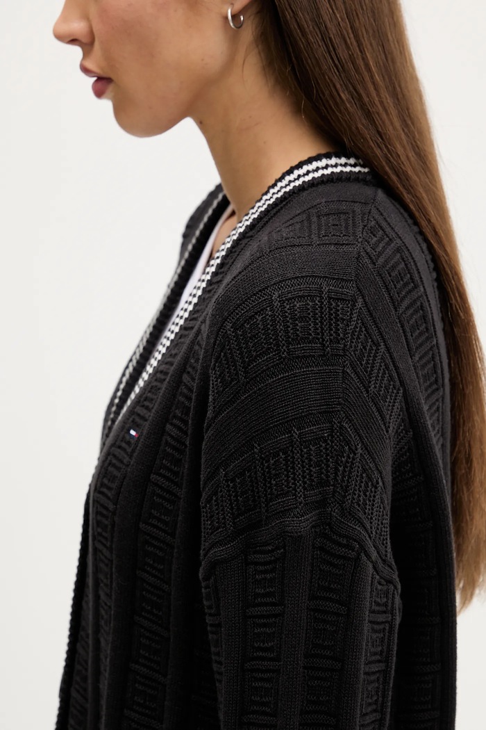 Tommy Jeans cardigan din bumbac DW0DW22026 negru