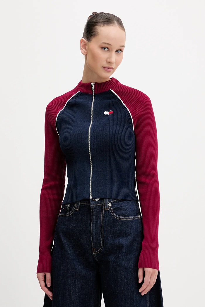 Pulover Tommy Jeans Planet friendly mornarsko plava DW0DW22034