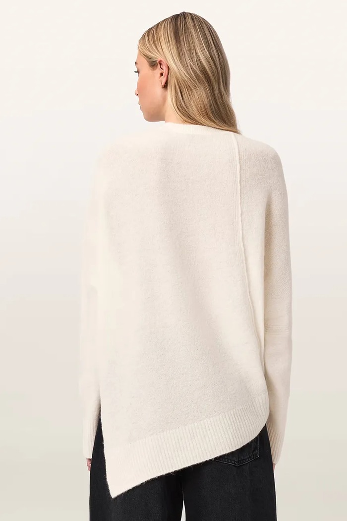 AllSaints Sweter damski z wełną W096KD beżowy SS26