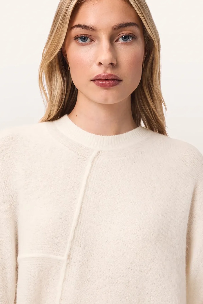 Sweter damski z wełną AllSaints beżowy W096KD