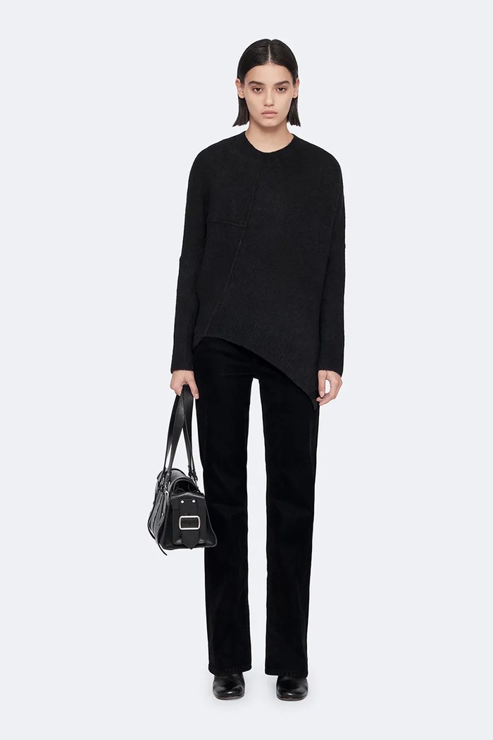 AllSaints Sweter damski z wełną W096KD czarny SS26