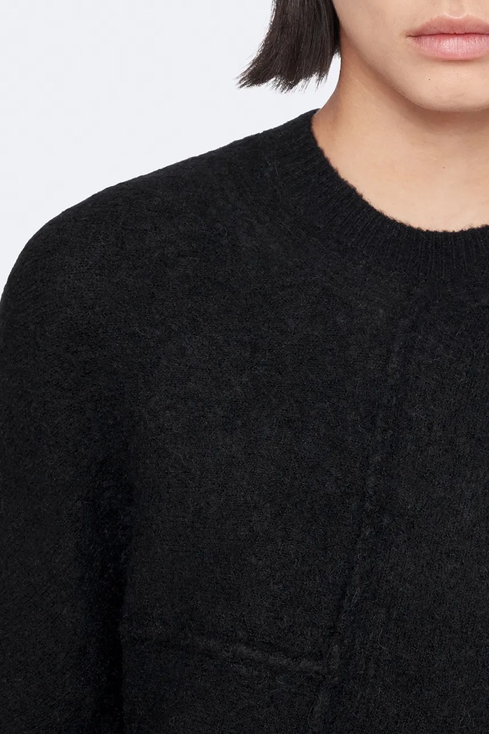 Sweter damski z wełną AllSaints czarny W096KD