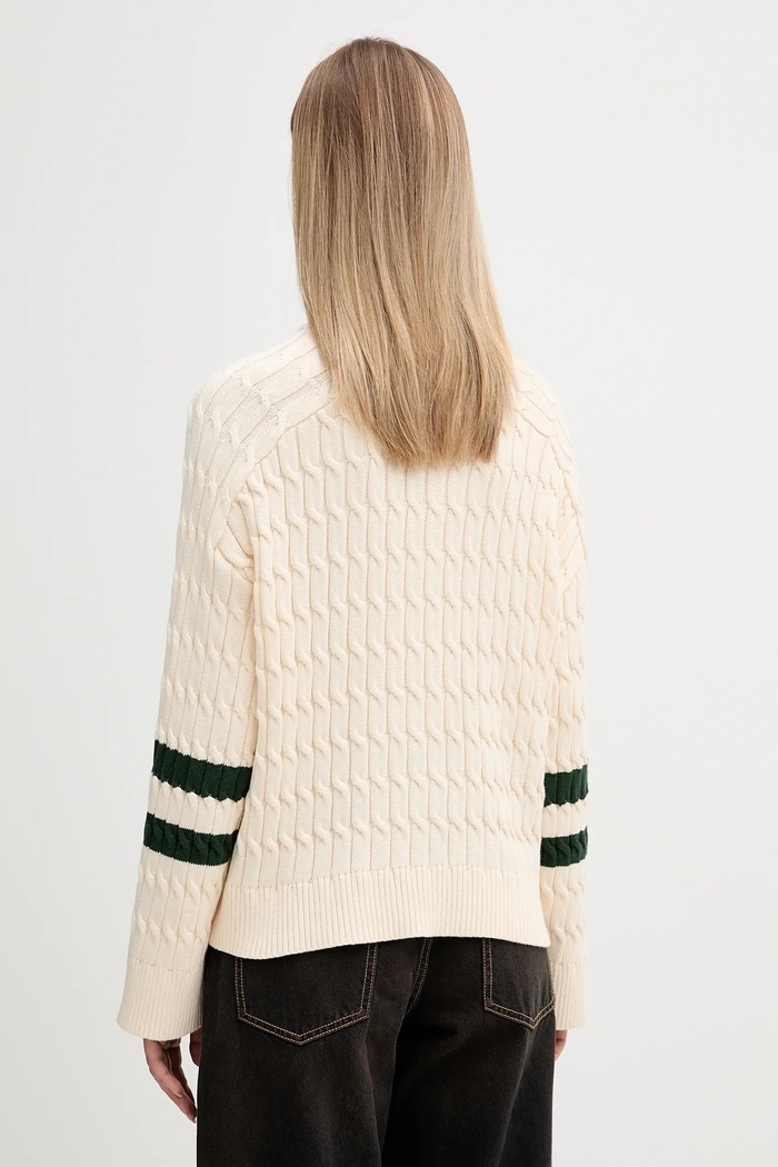 Ρούχα Βαμβακερό πουλόβερ Tommy Hilfiger WW0WW47633 μπεζ