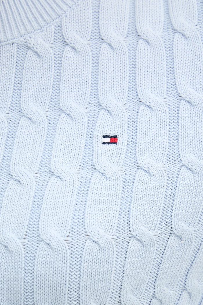 Bavlnený sveter Tommy Hilfiger WW0WW47644 modrá