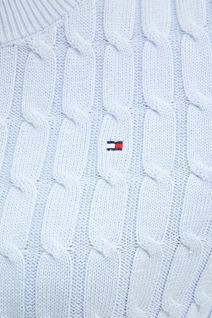 Bavlnený sveter Tommy Hilfiger WW0WW47644 modrá