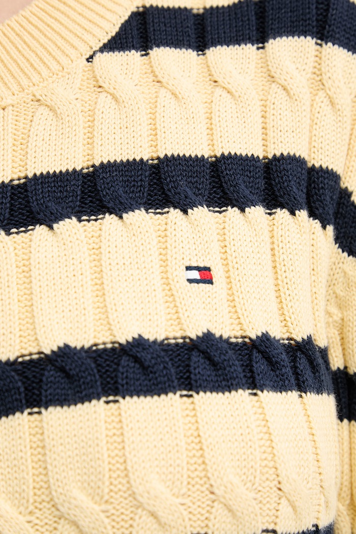 Bombažen pulover Tommy Hilfiger WW0WW47644 rumena