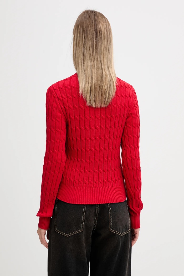 Ρούχα Βαμβακερό πουλόβερ Tommy Hilfiger WW0WW47644 κόκκινο