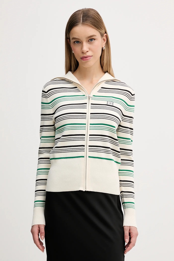 Πλεκτή ζακέτα Tommy Hilfiger άλλο μπεζ WW0WW48439