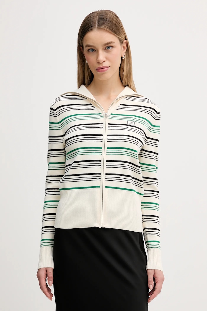 Πλεκτή ζακέτα Tommy Hilfiger άλλο μπεζ WW0WW48439